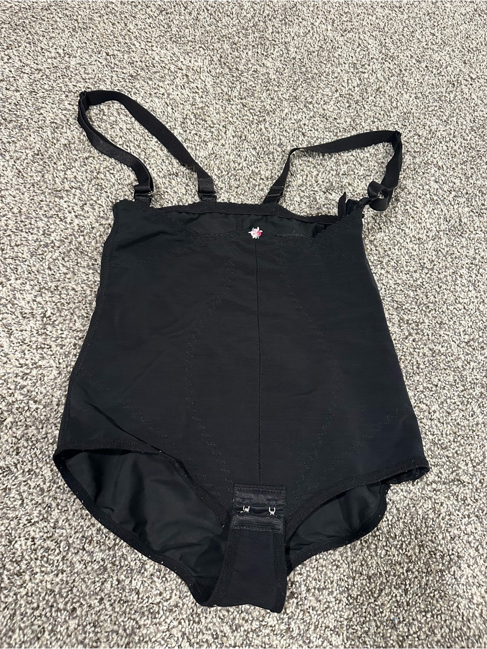 Black Shapewear Bodysuit with Adjustable Straps